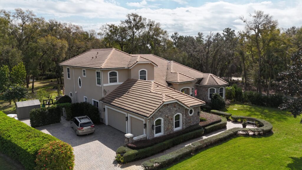 Image shows a newly reroofed home in Orange County Florida